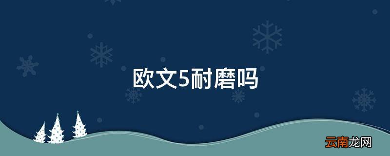 欧文5耐磨吗
