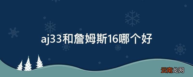 aj33和詹姆斯16哪个好