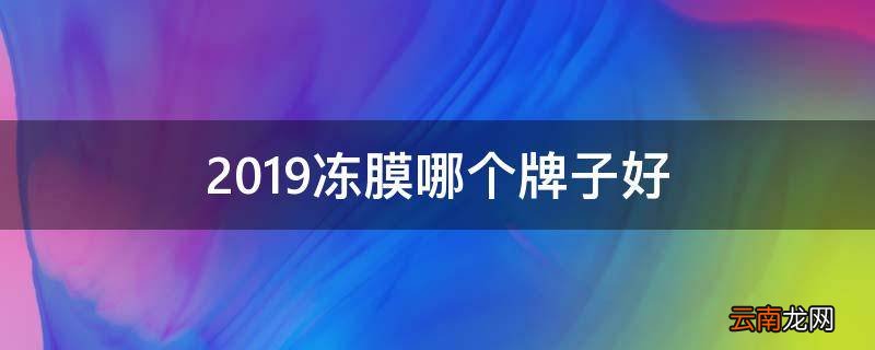 2019冻膜哪个牌子好