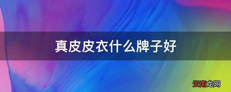 真皮皮衣什么牌子好