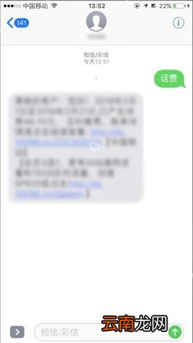 苹果手机中使用短信查询话费余额具体操作方法