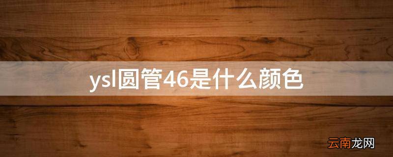 ysl圆管46是什么颜色