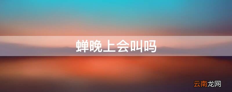 蝉晚上会叫吗 蝉晚上会叫吗?