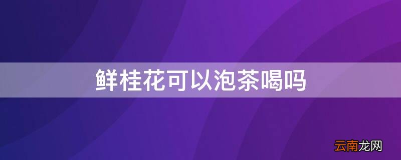 鲜桂花可以泡茶喝吗功效 鲜桂花可以泡茶喝吗
