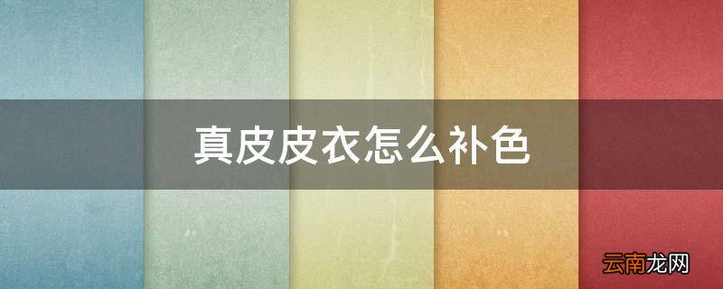 真皮皮衣怎么补色
