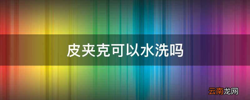 皮夹克可以水洗吗