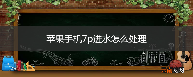 苹果手机7p进水怎么处理