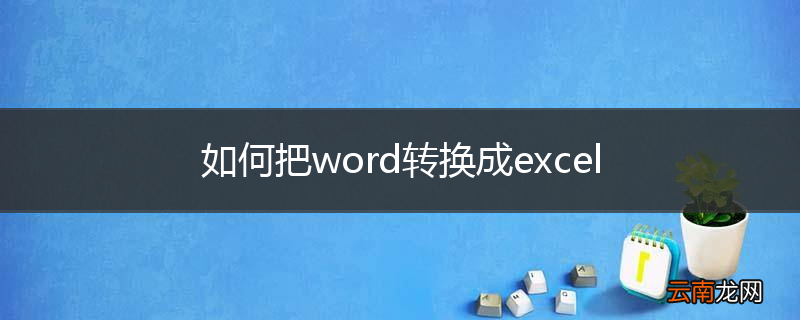 如何把word转换成excel
