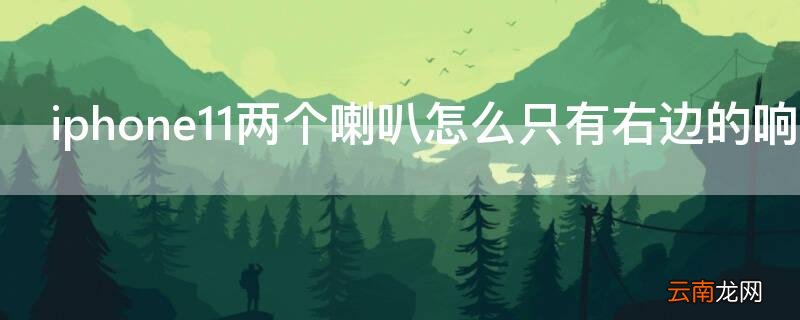 iphone11喇叭只有右侧的响 iPhone11两个喇叭怎么只有右边的响