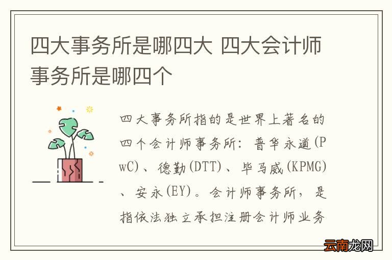 四大事务所是哪四大 四大会计师事务所是哪四个