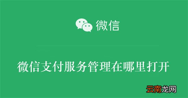 微信支付服务管理在哪里打开 微信支付里的支付管理在哪