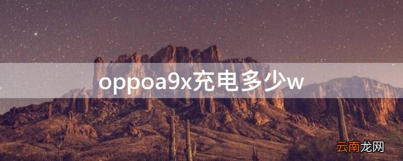 oppoa9x充电多少w oppoa9x的充电器长什么样