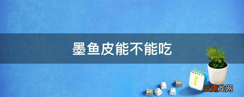 墨鱼皮能不能吃