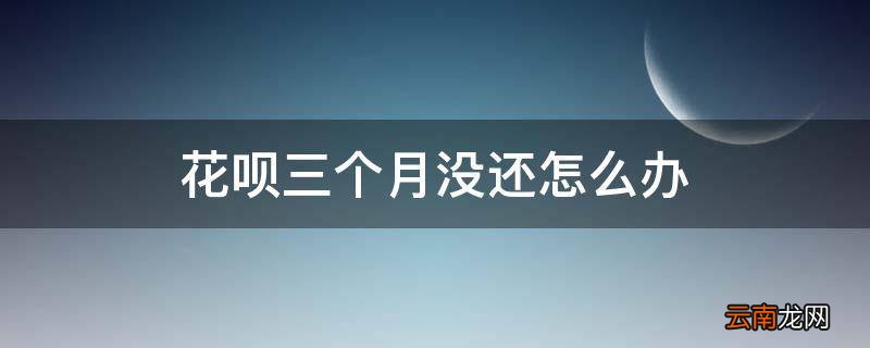 花呗三个月没还怎么办