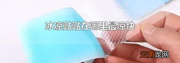 冰凉贴贴在哪里最凉快