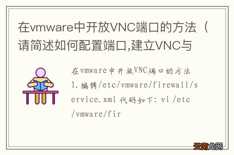 请简述如何配置端口,建立VNC与虚拟机的连接? 在vmware中开放VNC端口的方法