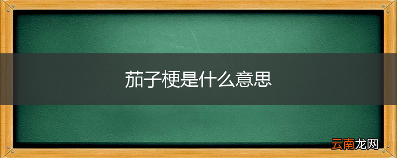 茄子梗是什么意思