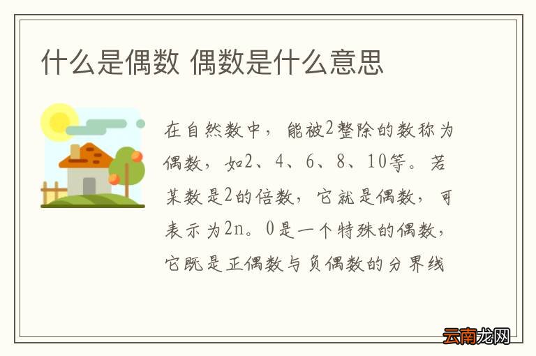 什么是偶数 偶数是什么意思