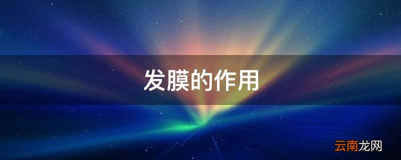 发膜的作用