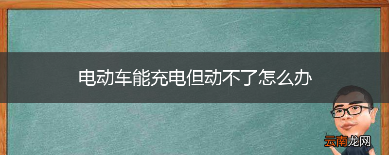 电动车能充电但动不了怎么办