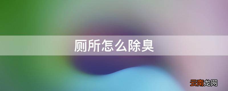 厕所怎么除臭