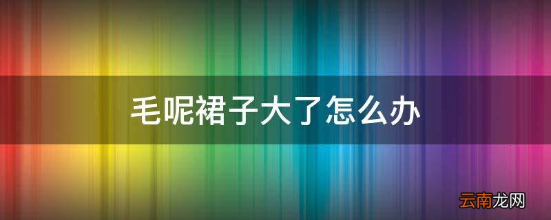毛呢裙子大了怎么办