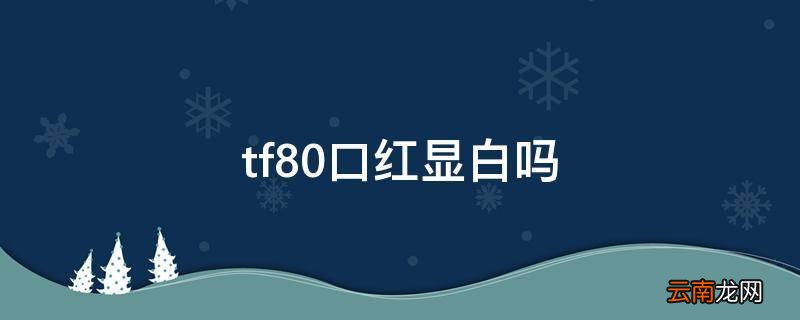 tf80口红显白吗