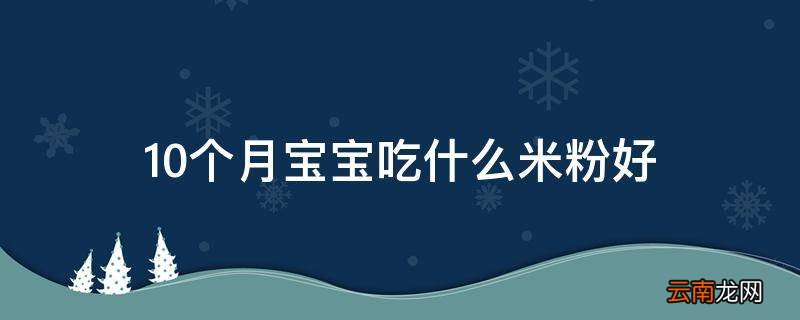 10个月宝宝吃什么米粉好