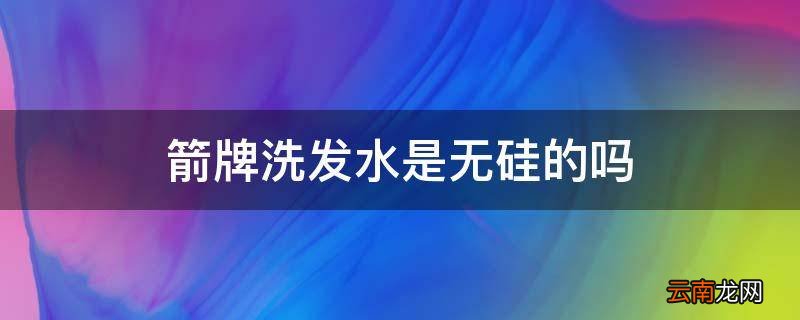 箭牌洗发水是无硅的吗