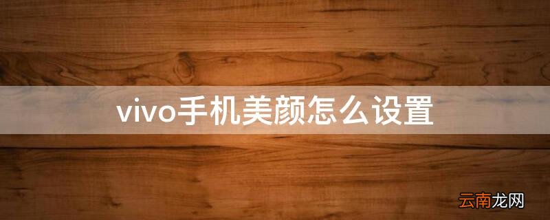 vivo手机美颜设置了还是没有美颜 vivo手机美颜怎么设置