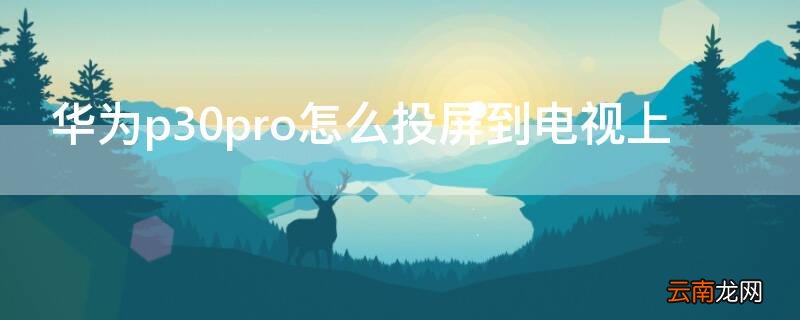 华为p30pro怎么投屏到电视上 华为p30怎么在电视上投屏