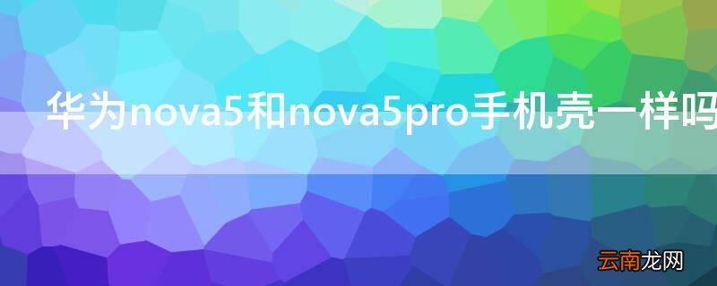 华为nova5与nova5pro的手机壳一样吗 华为nova5和nova5pro手机壳一样吗