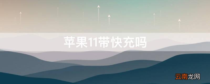 iphone12带快充吗 iPhone11带快充吗