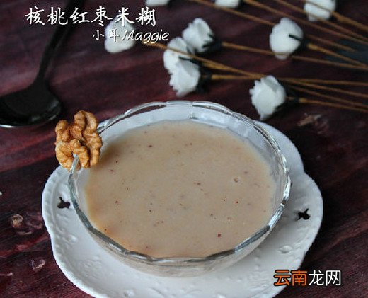 核桃红枣米糊