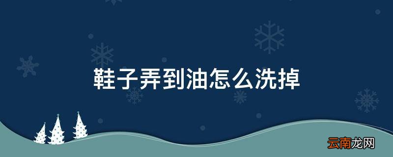 鞋子弄到油怎么洗掉