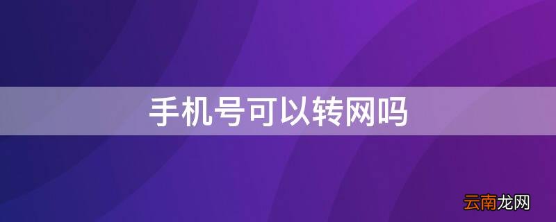 170手机号可以转网吗 手机号可以转网吗