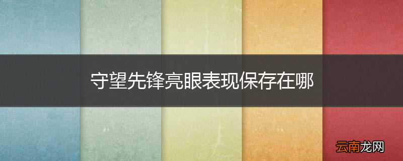 守望先锋亮眼表现保存在哪