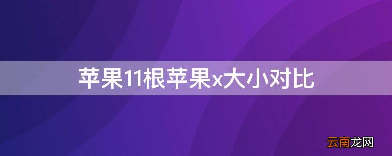iPhone11根iPhonex大小对比 iphone11和x的大小