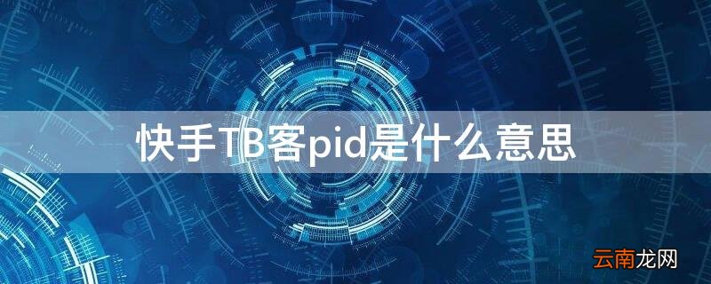 快手TB客pid是什么意思