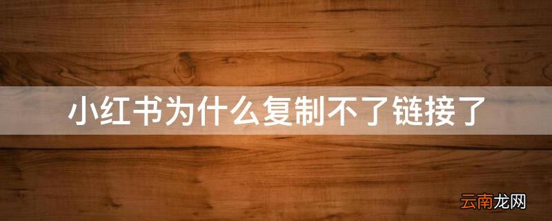 为什么复制链接在小红书打不开 小红书为什么复制不了链接了