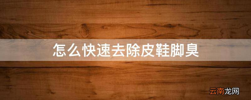 怎么快速去除皮鞋脚臭