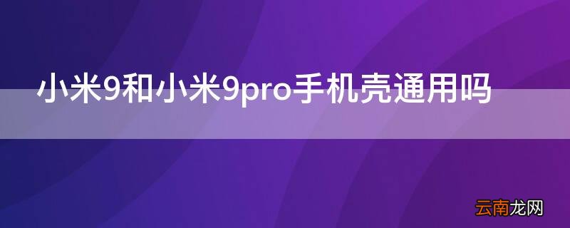 小米九pro和小米九手机壳一样吗 小米9和小米9pro手机壳通用吗