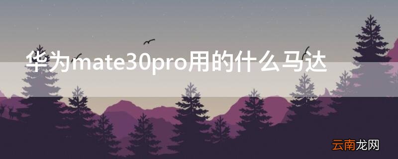华为mate30pro用的什么马达 mate30和mate30pro马达一样吗