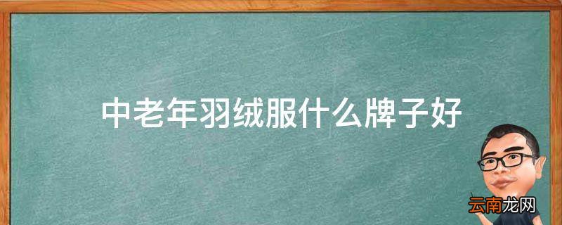 中老年羽绒服什么牌子好
