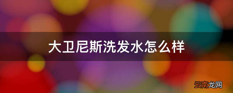 大卫尼斯洗发水怎么样