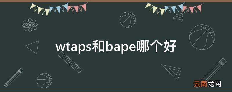 wtaps和bape哪个好