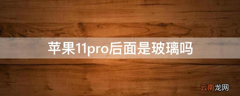 iPhone11pro后面是玻璃吗 iphone 11 pro后盖是玻璃吗