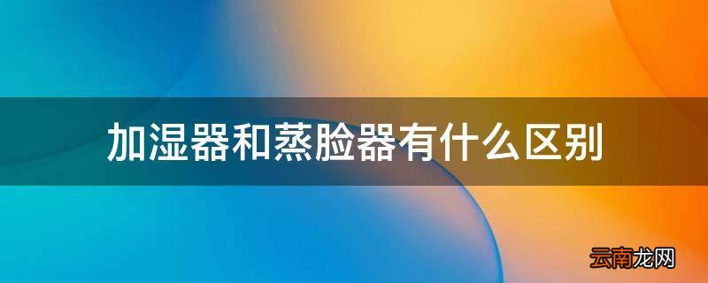 加湿器和蒸脸器有什么区别