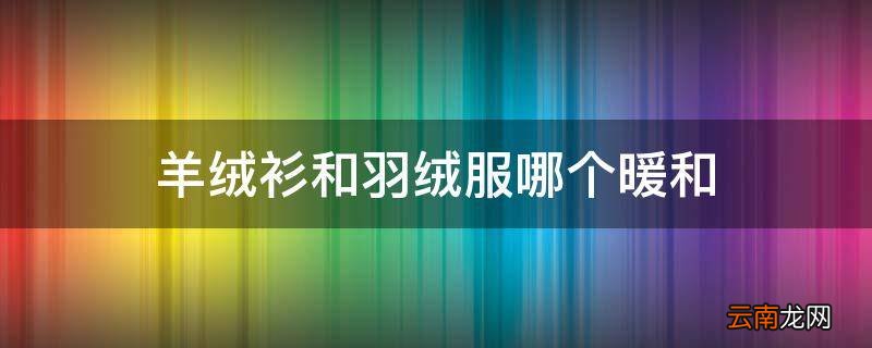 羊绒衫和羽绒服哪个暖和
