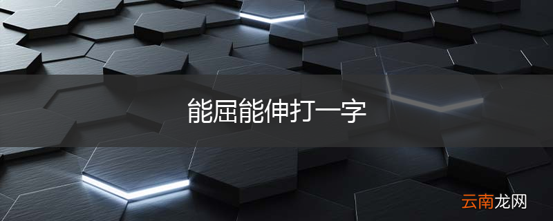 能屈能伸打一字